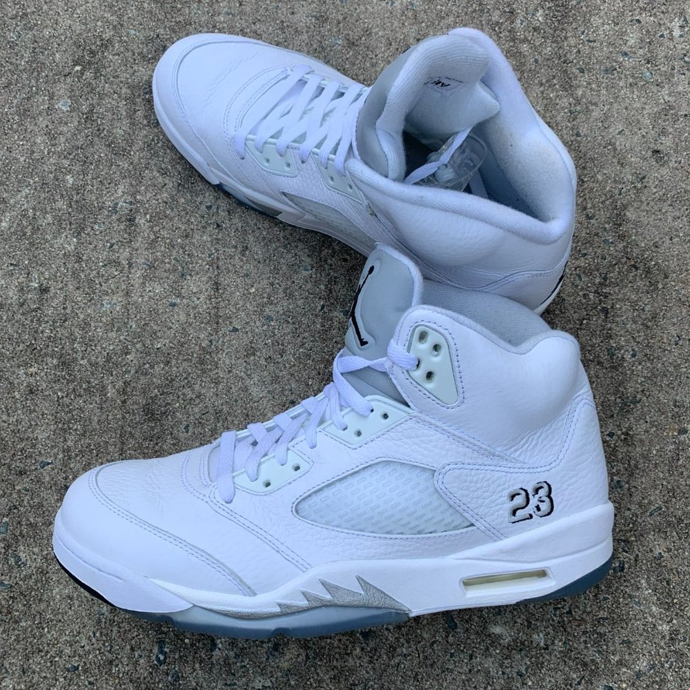 Air Jordan 5 Retro Metallic White 2015 Size 11